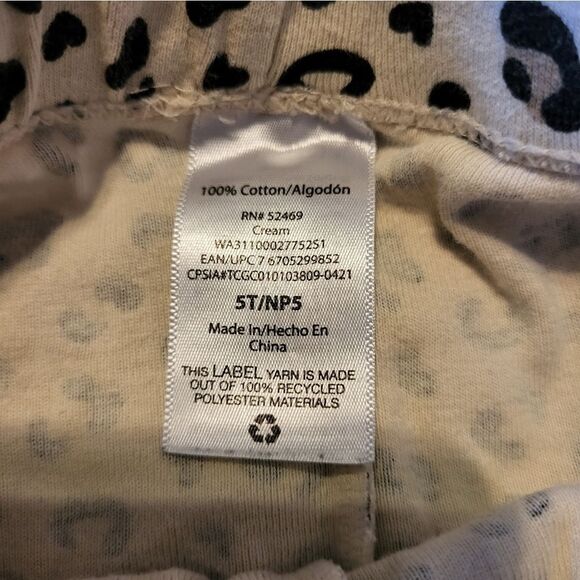 Wonder Nation white/tan cheetah print matching sleep set - Picture 8 of 10